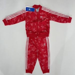 Adidas x Disney Red Tracksuit Set - Size 18M